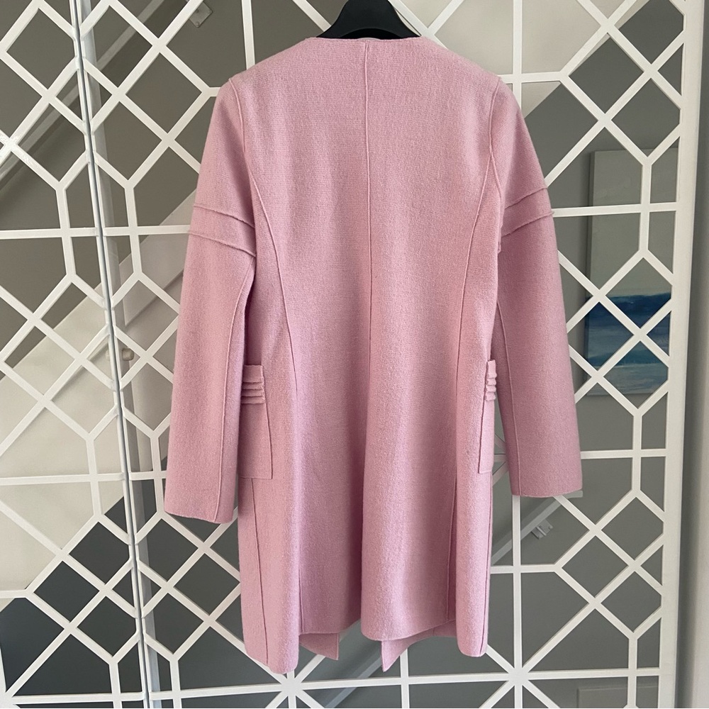 Sentaler Alpaca Wool Coat XS Pink Lightweight Coat Luxury Designer EUC - Picture 3 of 10